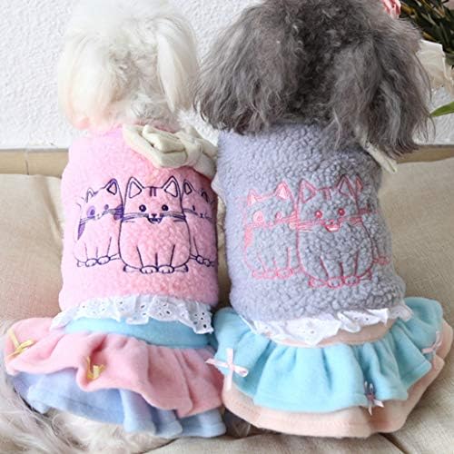 ペット服 小型犬 犬ワンピース 冬服 かわいい 蝶結び ドッグウェア ふわふわ 防寒 コート 人気 オシャレ 小型犬 中型犬 綿製 柔らかい服 トイプードル お散歩 コスチューム服 お姫様 ペット用品 B0srjkqg 1 350円