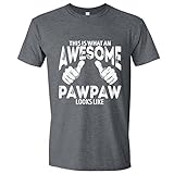 Great Father Gift, This is What an Awesome Pawpaw Looks Like, Gray XL
