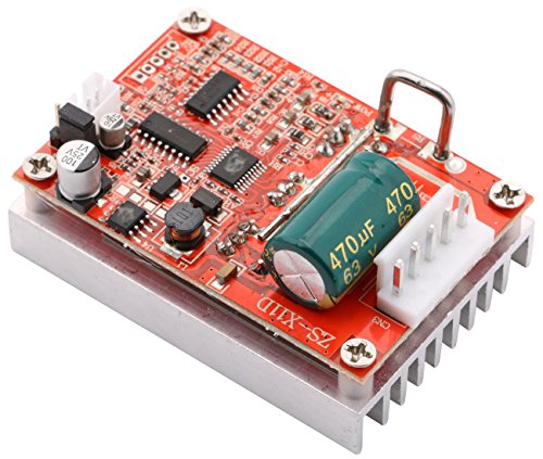 DC Brushless Motor Controller, Yeeco DC 6-50V 380W Brushless DC Motor Speed Regulator Control Module 12V 24V 36V 48V High Power BLDC Speed Motor Controller Driver Board with Heat Sink