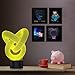 Abstract Circle 3D Led Illusion Lamp YKL WORLD Kids Night Light 7 Colors Change Toys Bed Room Table Decor Christmas Gifts Birthday Present for Boys Kids