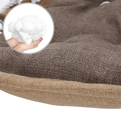 SONGMICS Hängesessel mit Kissen, XL Affenschaukel mit Polsterung, Hängestuhl mit Bambusstange, 70 x 120 cm, bis 200 kg… – Bild 7