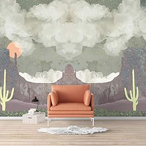 Wall Mural Nordic Style Nature Landscape Removable Wallpaper Wall Sticker for Bedroom Living Room - 66x96 inches