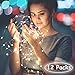 TDELTA 12 Pack 10 FT 30 LED Powered Fairy String Lights - LED String Lights - Firefly Lights - Silver Wire - Battery Operated- for Christmas, Bedroom, Patio, Garden, Parties, Wedding - Warm White