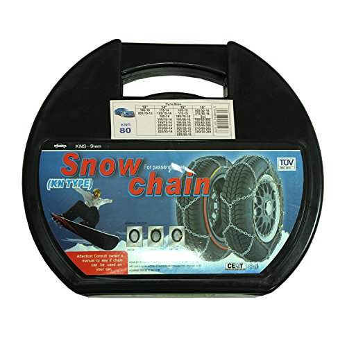 ALEKO Chain Size 80 - One Pair of High Quality Passenger Car Snow Chain, 9mm