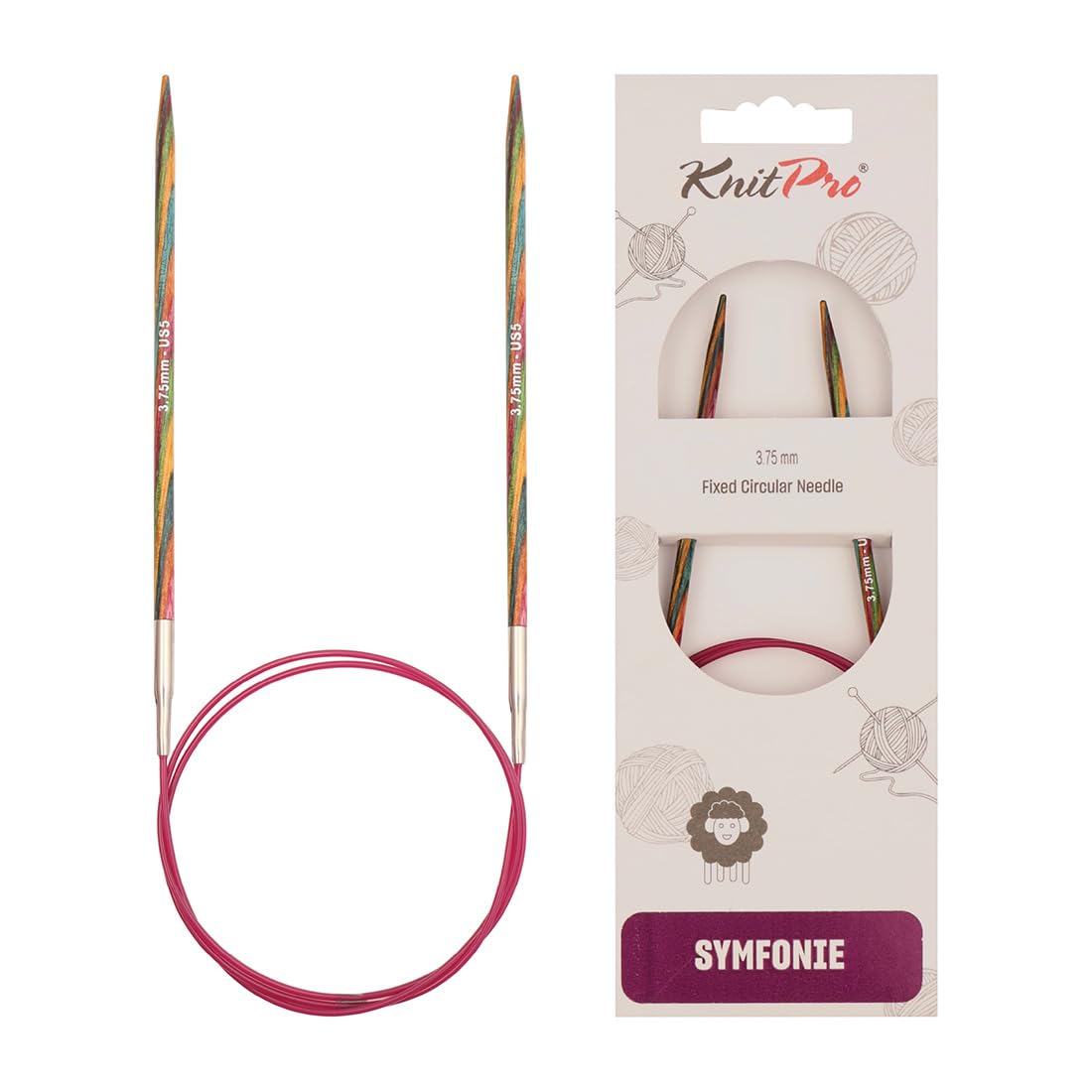KnitPro Symfonie Fixed Circular Needles 16" (40cm) | 3.75mm