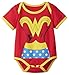 A&J Design Baby Girls' Wonder Woman Short Sleeve Bodysuit