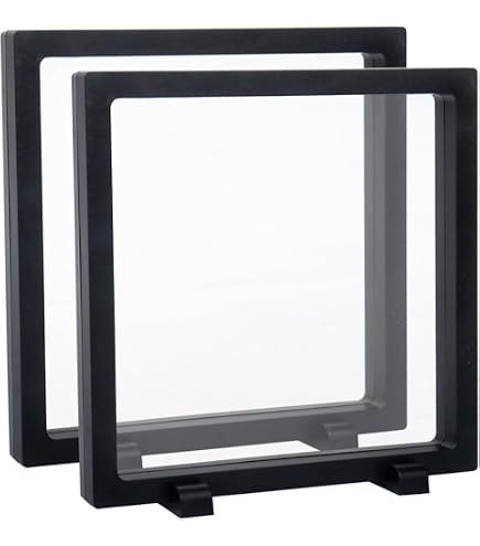 DEALSGOGO 2-Pack Shark Tooth Display Case - Sealed Floating 3D Holder To Prevent Dust & Oxidation - View #2
