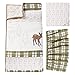 Trend Lab Deer Lodge 3 Piece Crib Bedding Set, Cream