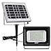 Solar Flood Light Outdoor 60 LED Security Lights IP66 Waterproof 300 Lumens Floodlights 6000K Auto-Induction Solar Power Bright Light for Lawn Backyard Garden (Daylight White)