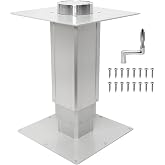 HWHongRV Heavy Duty RV Telescopic Table Pedestal, Adjustable Tatami RV Yacht Aluminum Alloy Table Legs Table Pedestal Base Only Camper Table Base Mount 11-31 Inch Height Range