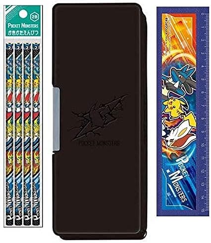 Amazon ポケモン シンプル柄 ペンケース かきかた鉛筆 定規 3点セット ペンケース 文房具 オフィス用品