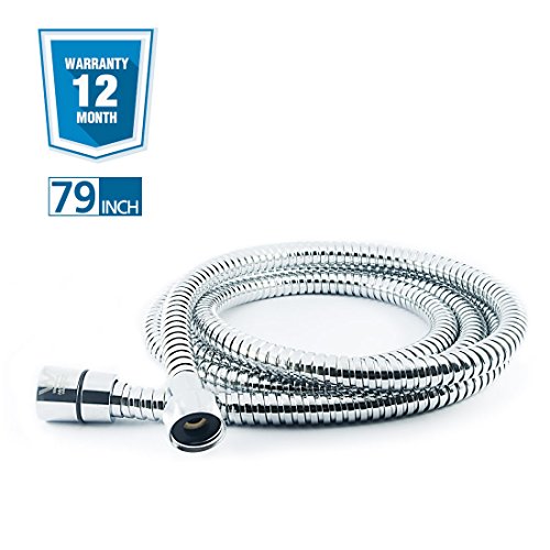 L&H Unico Extra Long 79Inch(2M) Stainless Steel Handheld Shower Hose With Brass Insert And Nut Durable Flexible Shower Head Replacement - Thumbnail 6