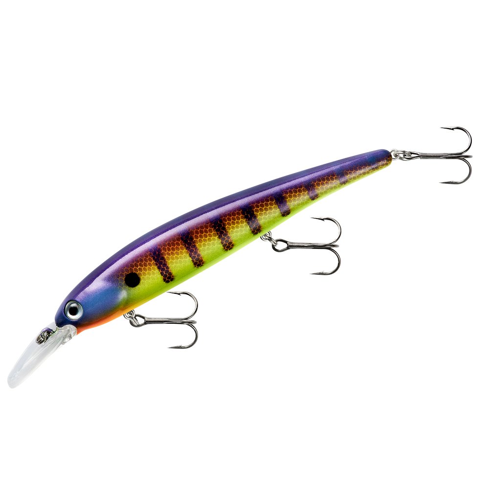 Bandit Walleye Minnow Jerkbait Fishing Lure, 4.5 Inch, 5/8 Ounce, Viral Perch, Shallow (Trolls to 12')