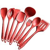 TTLIFE Silicone Spatula Utensil Kitchen 8 Pieces With Turner, Slotted spoon, Ladle, Spoon, Spoon Spatula, Spooula, Spatula, Basting brush