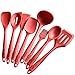 TTLIFE Silicone Spatula Utensil Kitchen 8 Pieces With Turner, Slotted spoon, Ladle, Spoon, Spoon Spatula, Spooula, Spatula, Basting brush