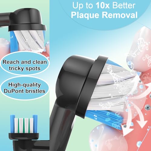 20 Pack Toothbrush Heads Compatible with Oral B Braun, Professional Electric Brush Heads for Vitality Pro Smart Genius Series, Gentle Cleaning Care for Gums
