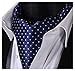 SetSense Men's Polka Dot Jacquard Woven Self Cravat Tie Ascot