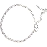 I Jewels Cubic Zirconia Classic Adjustable Tennis Charm Bracelets