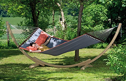 AMAZONAS Hängemattenset American Dream Set Grey Hängematte inkl. hochwertigem Gestell aus FSC Fichtenholz – Bild 5