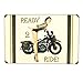 U.S. WWII Vintage Metal Sign of 1943 WLA Motorcycle and Pinup Girl