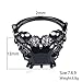 OBSEDE Stainless Steel Rings for Men Women Black Skull Head Rings with Purple CZ Stone 8