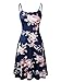 TIMSEM Women's Sleeveless Adjustable Strappy Summer Floral Flared Swing Dress Medium FL-6