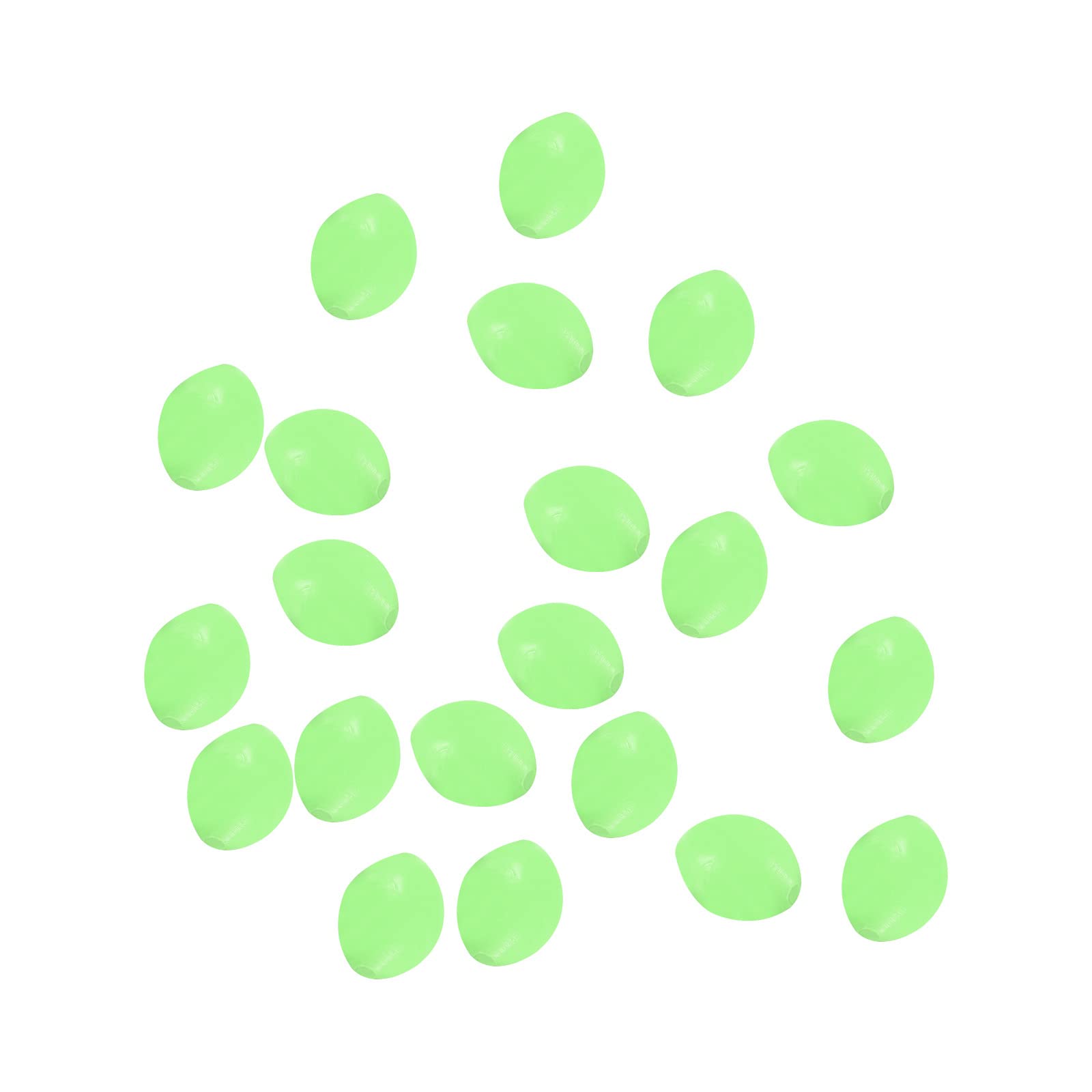 PATIKIL 8x6mm Luminous Fishing Beads, 200 Pieces Soft Plastic Glow Fishing Bait Eggs Rig Bead Tackle Tool Oval, Green