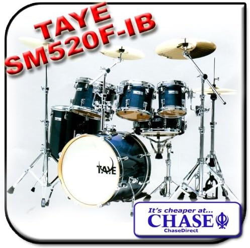 Taye Studio Maple Jazz 5 Piece Drum Kit Indigo Blue 20" Bass
