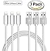 SUMMITGLORY SUMMIT-01 Boxbeen Lightning Cable, 3Pack 3FT,3FT,3FT,Certified Nylon Braided Cord iPhone Cable Certified to USB Charging Cable for iPhone 7, 7 Plus, 6S, 6+, SE, 5S, 5, iPad Air/Mini, iPod Nano 7 (Silver)