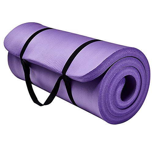 Easthills Fitness 71" x 24" Extra Thick 1 Inch Yoga and Exercise Mat with Elastic Strap for Gym, Workout, Physical Therapy, Pilates. - Thumbnail 2