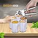 Kebley Stainless Steel Can Opener Manual Food-safe Good Gripswith Built-in Bottle Opener, T01, Silver