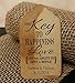 Key to Happiness is Love and the ability to open a bottle Personalized Tea Stained Favor Tag sets of 20 Tags MEDIUM