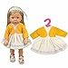 2 Sets Rose Red Clothes Clothing Rompers Outfits for 16-18 Inches American Girl Doll