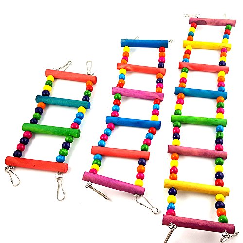 image for Mrli Pet Ladder Bird Toys for Bird Parrot Macaw African Greys Budgies 