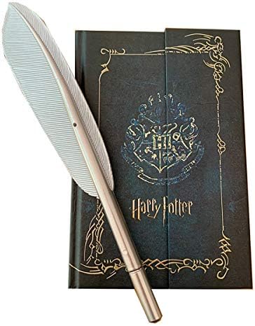 2020 Vintage Journal Writing Notebook Diary Planner and Feather Quill Ballpoint Pen for HP Fans Hard Cover Note Book/Notepad/Agenda with Hogwarts Pen, Personal Diary Notebook Journal Gift