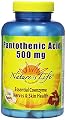 Nature's Life Pantothenic Acid Tablets, 500 Mg, 250 Count
