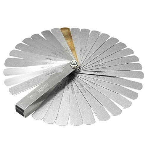 Buy 32 Blade Feeler Gauge Set Imperial Metric Includes Brass Blade