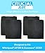 4 Carbon Pre Filters Fit Whirlpool AP150, AP250, 1183051, 1183051K & Kenmore 83377 Air Purifiers, Compare to Part # 8171433K, 8171433, 83377, Designed & Engineered by Crucial Air