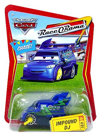 Disney / Pixar CARS Movie 155 Die Cast Car Series 4 RaceORama Impound DJ Chase Piece!