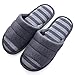 Memorygou Cozy Womens/Mens Home Slippers, Memory Foam Casual Indoor Outdoor Shoes with Open-Toe, Grey, 11-Oct