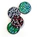Fuseworks Dichroic Texture Fusible Glass Shapes, 1-Inch Round Disks, Assorted Colors, 4-Pack