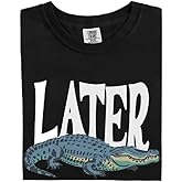 Later Gator Vintage 90s T-Shirt- Soft Comfort Colors Shirt with Playful Retro Alligator Graphic-T Shirt Ideal for Men & Women