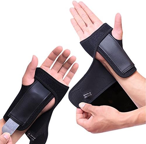 Wrist Support, Wrist Brace for Carpal Tunnel, Adjustable Sports Wrist Brace Support for Tendonitis, Sprains, Weightlifting, Arthritis, Right Or Left Hand Brace (One Pair)