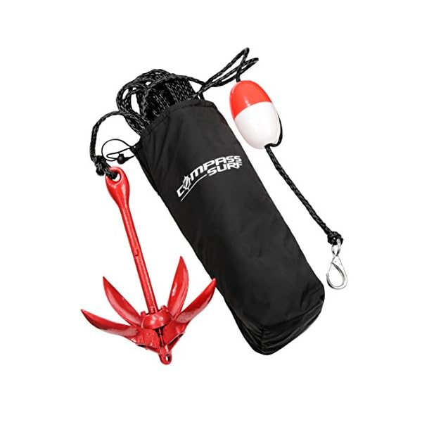 Compass-Kayak-Anchor-Kit-Dry-Bag-for-Jet-Skis-Canoes-Floats-35-lb-Steel-Anchor-with-Anti-Rust-Powder-Red-Coating-40-ft-Marine-Grade-Rope-Buoy-and-Stainless-Steel-Snap-Hook Compass-Kayak-Anchor-Kit-Dry-Bag-for-Jet-Skis-Canoes-Floats-35-lb-Steel-Anchor-with-Anti-Rust-Powder-Red-Coating-40-ft-Marine-Grade-Rope-Buoy-and-Stainless-Steel-Snap-Hook