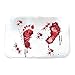 bjduck99 Bloody Footprint Non-Slip Bath Mat Rug Halloween Decoration 15.75 x 23.62 inch