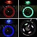 Oumers 8pcs Bike Spoke Light, Spokelit Bicycle Lights, Bicycle Accessories, Bike Flash Lamp Bulb Cycling MTB Wheel Tire Valve Spoke Light, Used for Safety and Warning (Blue Red Green Colorful)