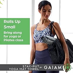 Gaiam Yoga Towel - Mat Sized Active Dry Non Slip