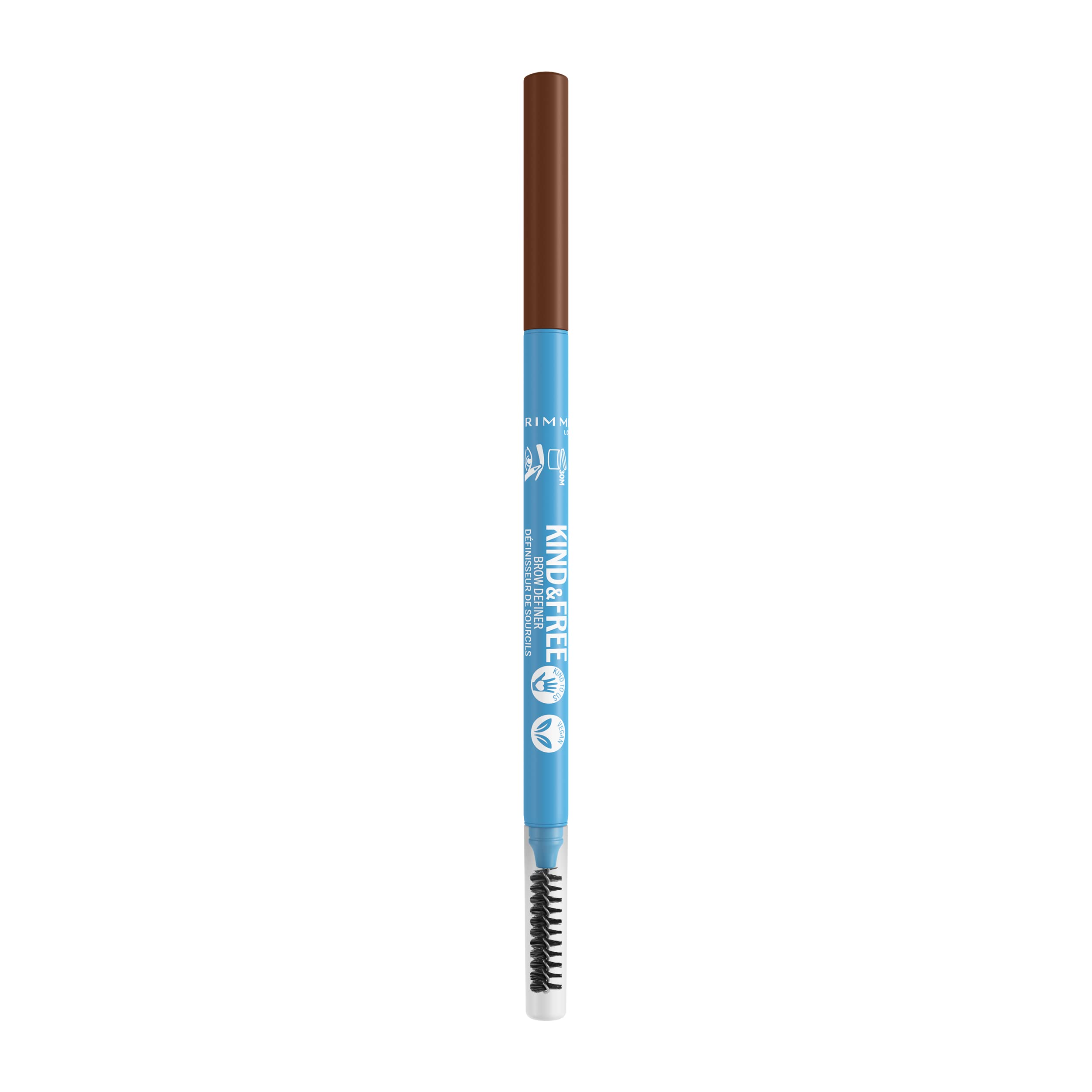 Rimmel London Kind & Free Brow Definer Eyebrow Pencil, Natural Pigments, Natural Effect, Vegan Formula - 006 - Espresso, 0.09 g