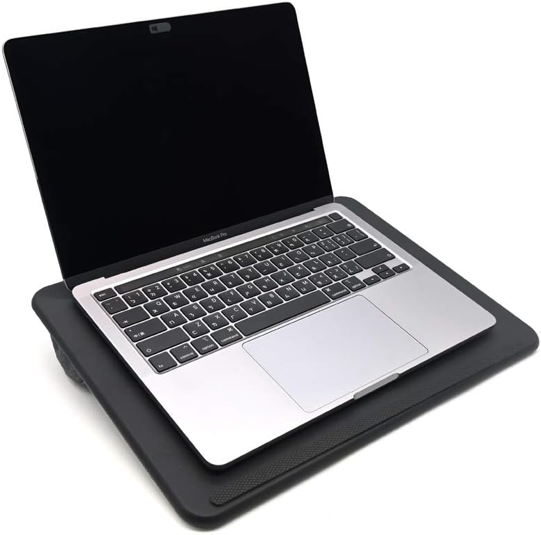 ergomi Lap Desk for Bed & Sofa, Medium Laptop Tray with Cushion, Wrist Rest & Anti-Slip Strip