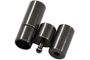 AGCFABS 10pcs/Pack Gun Black Color Metal End Caps End Clasps Fits 4mm Round Leather Cord for DIY Jewelry Making (Gun Black, 4mm(0.16inch)*10pcs)